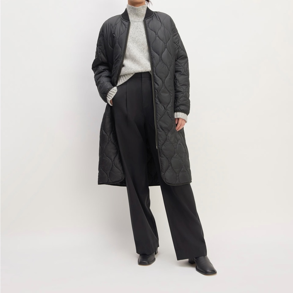 Everlane ReNew Long Liner Black, Size S